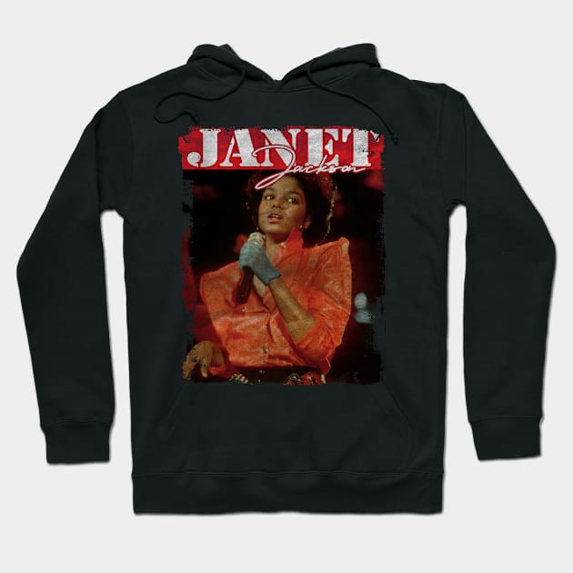 TEXTURE ART- JANET JACKSON 70S Hoodie by ZiziVintage